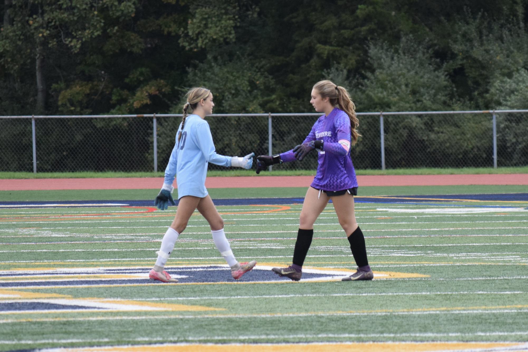 Del Val's Girls Soccer faced off with Belvidere, a strong mix of both offense and defense by the Lady Terriers led them to a 6-0 victory. 