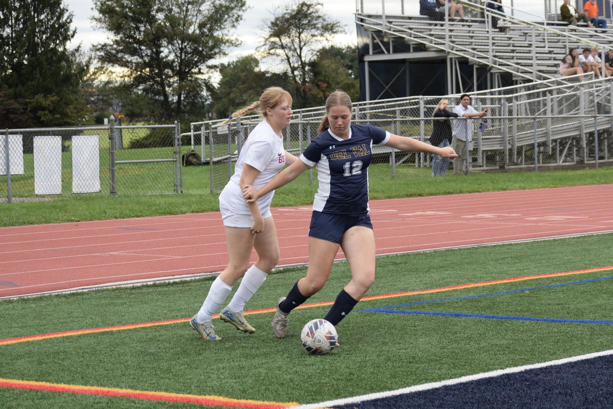 Del Val's Girls Soccer faced off with Belvidere, a strong mix of both offense and defense by the Lady Terriers led them to a 6-0 victory. 