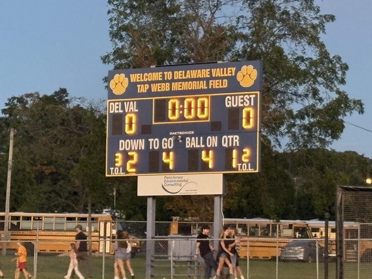 Score Board at the end of the First Quarter. 